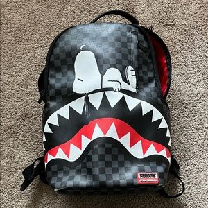 Sprayground Checkered Black and Red Backpack